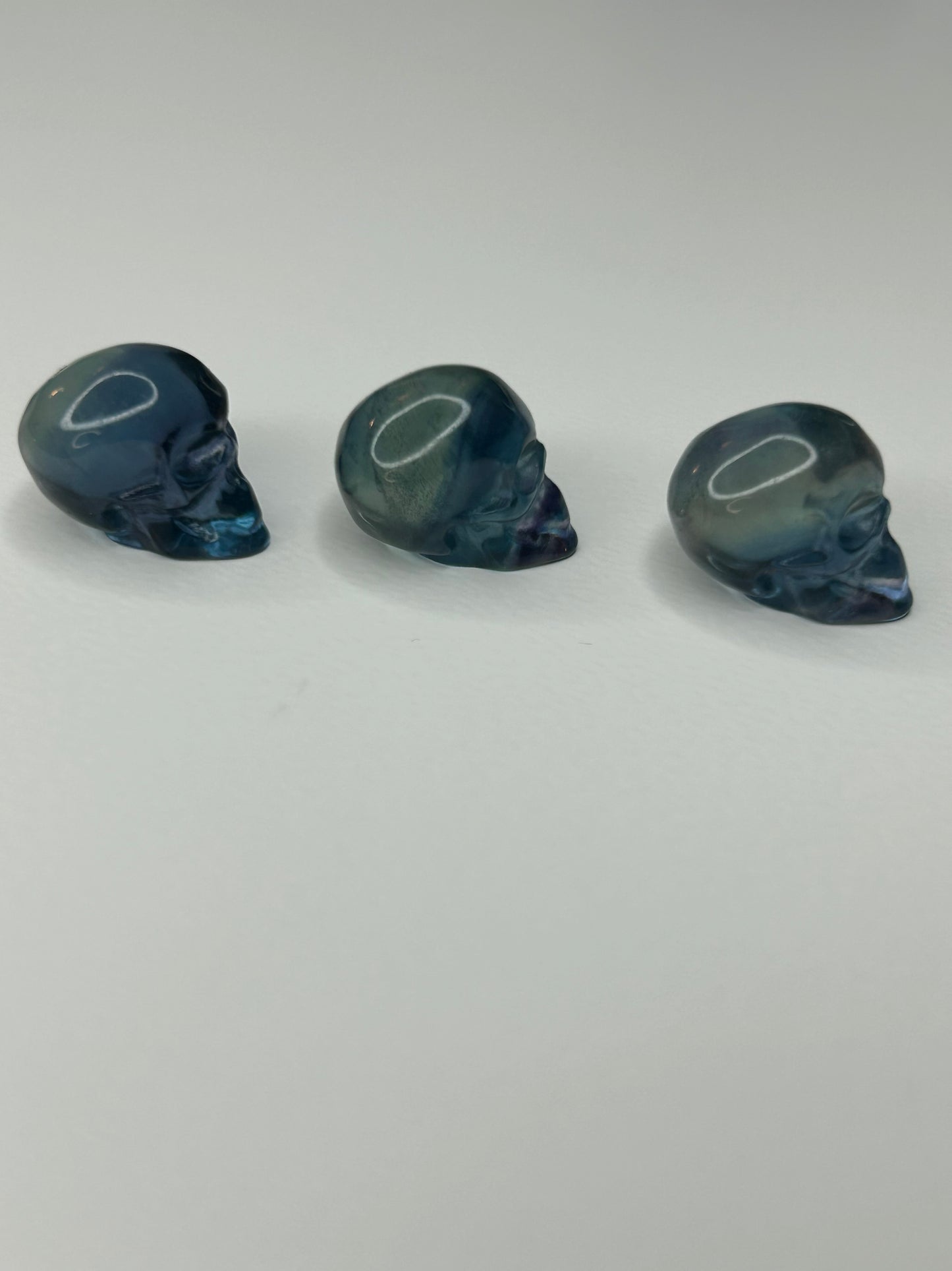 Mini Fluorite Skull carving