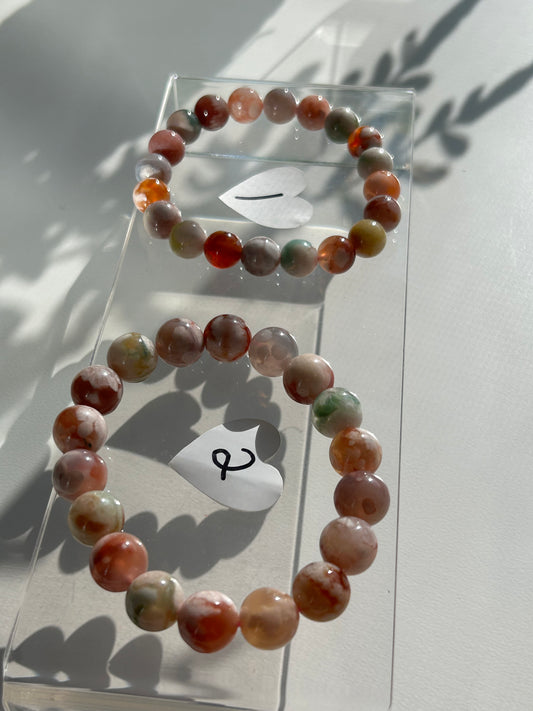 Colorful Flower Agate Bracelet