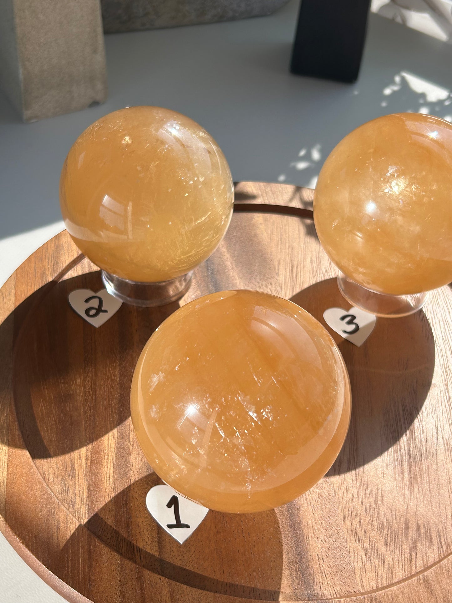 HQ- Honey Calcite Sphere