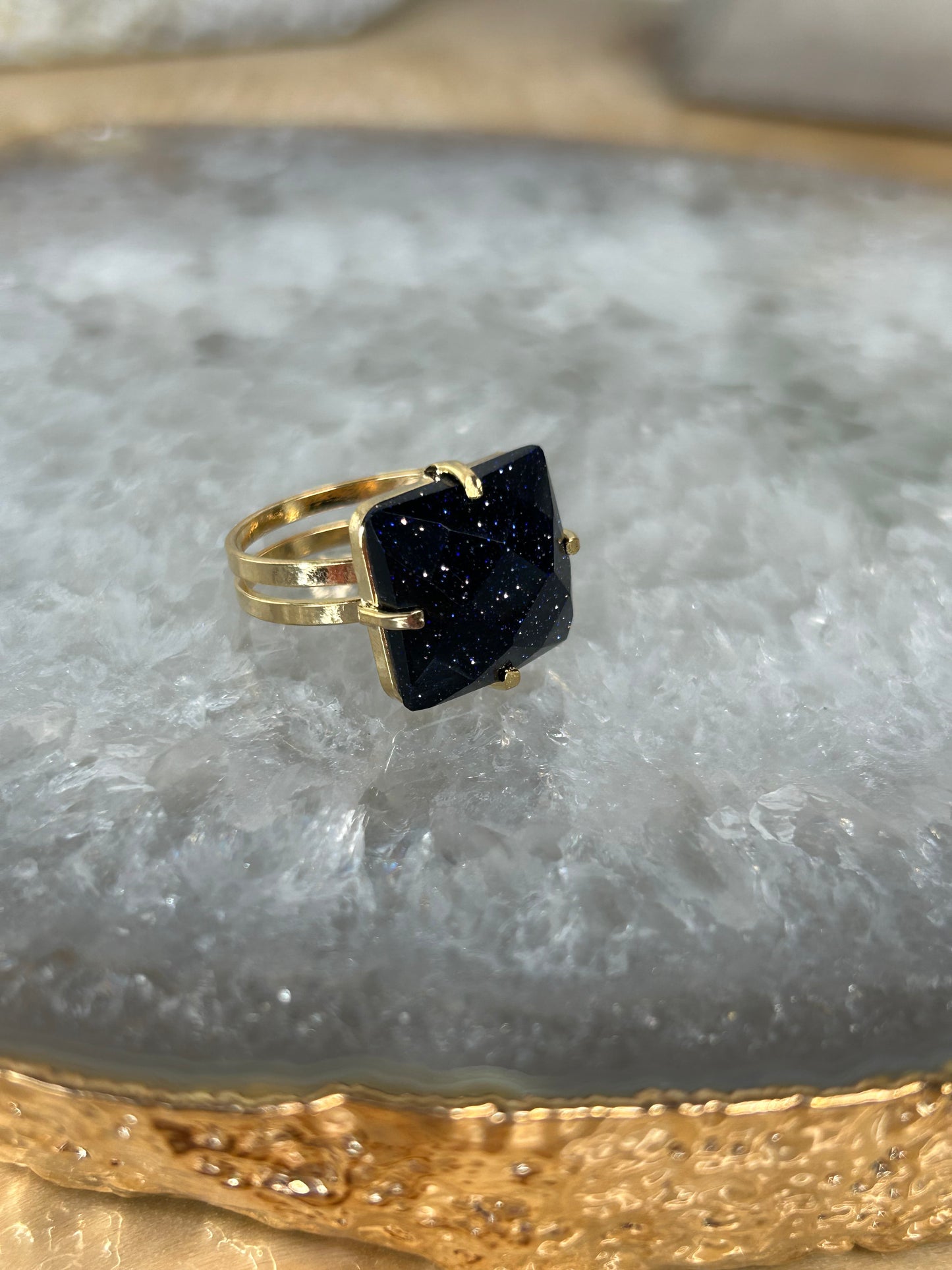 Faceted Gemstone Ring