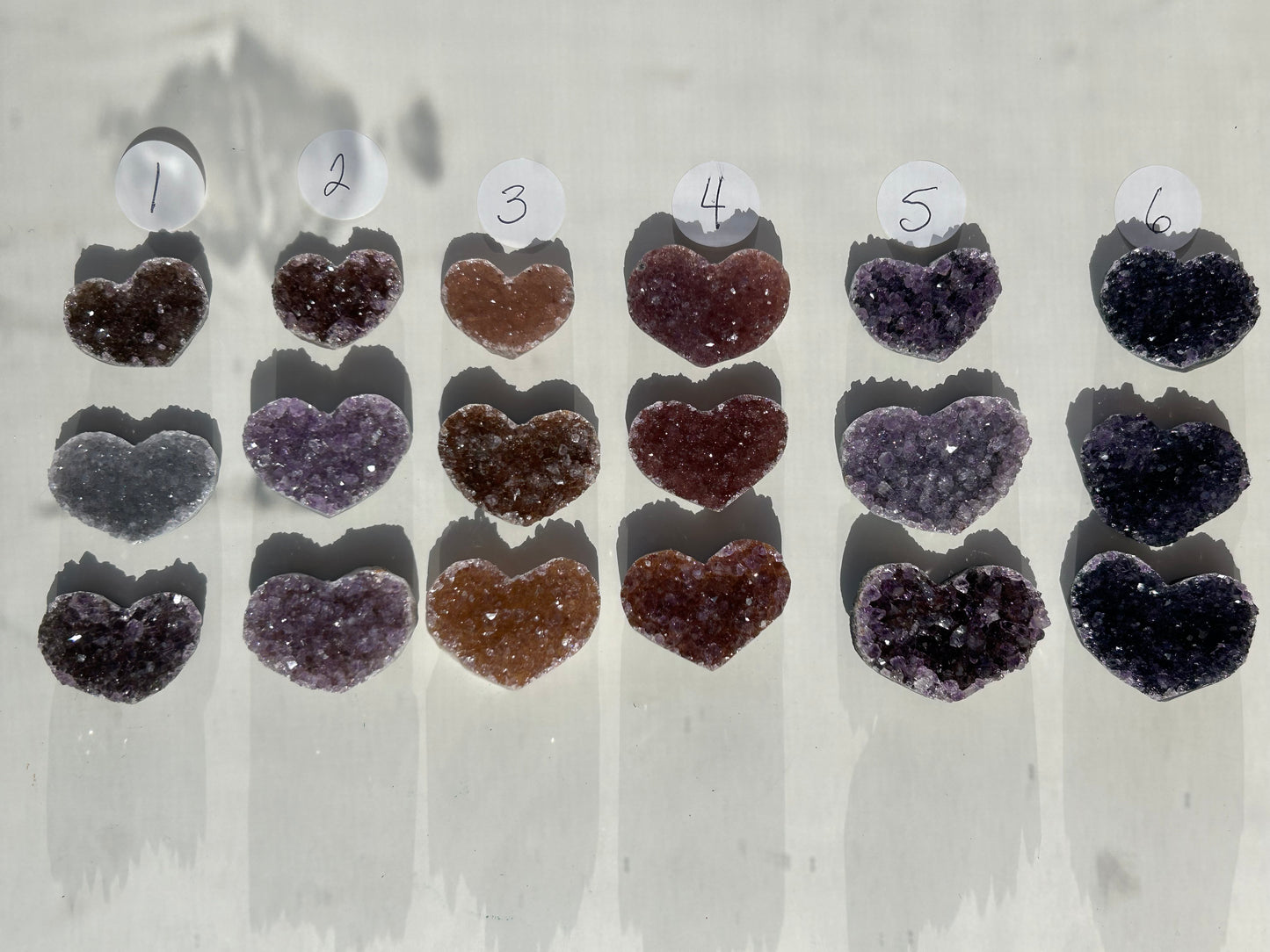 Mini AAA grade Amethyst Heart carving