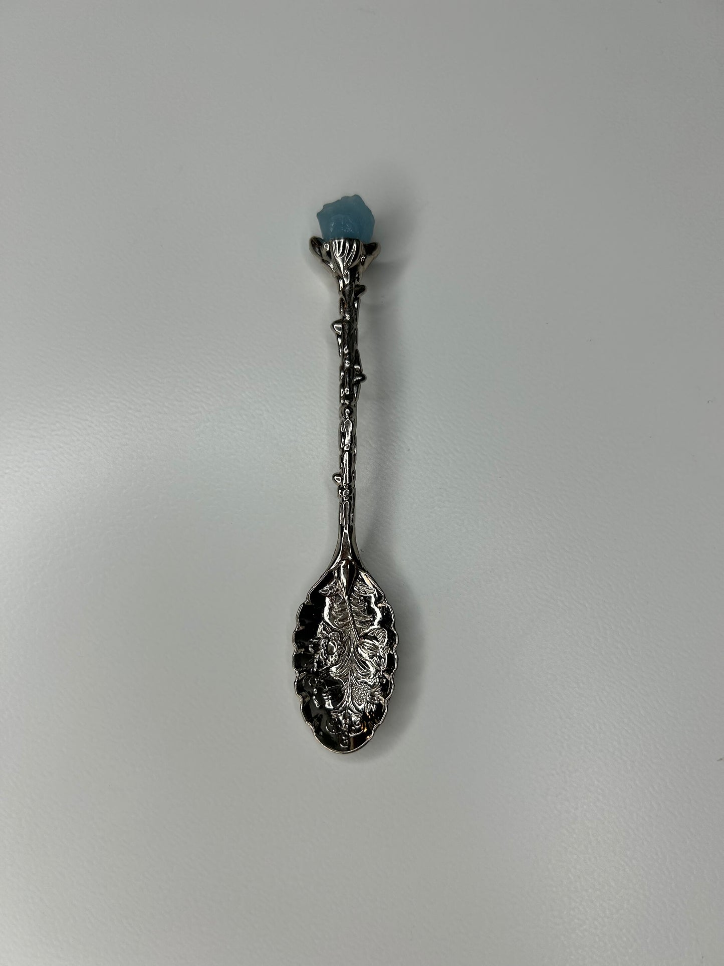 Vintage Fairy Aquamarine Crystal teaspoon