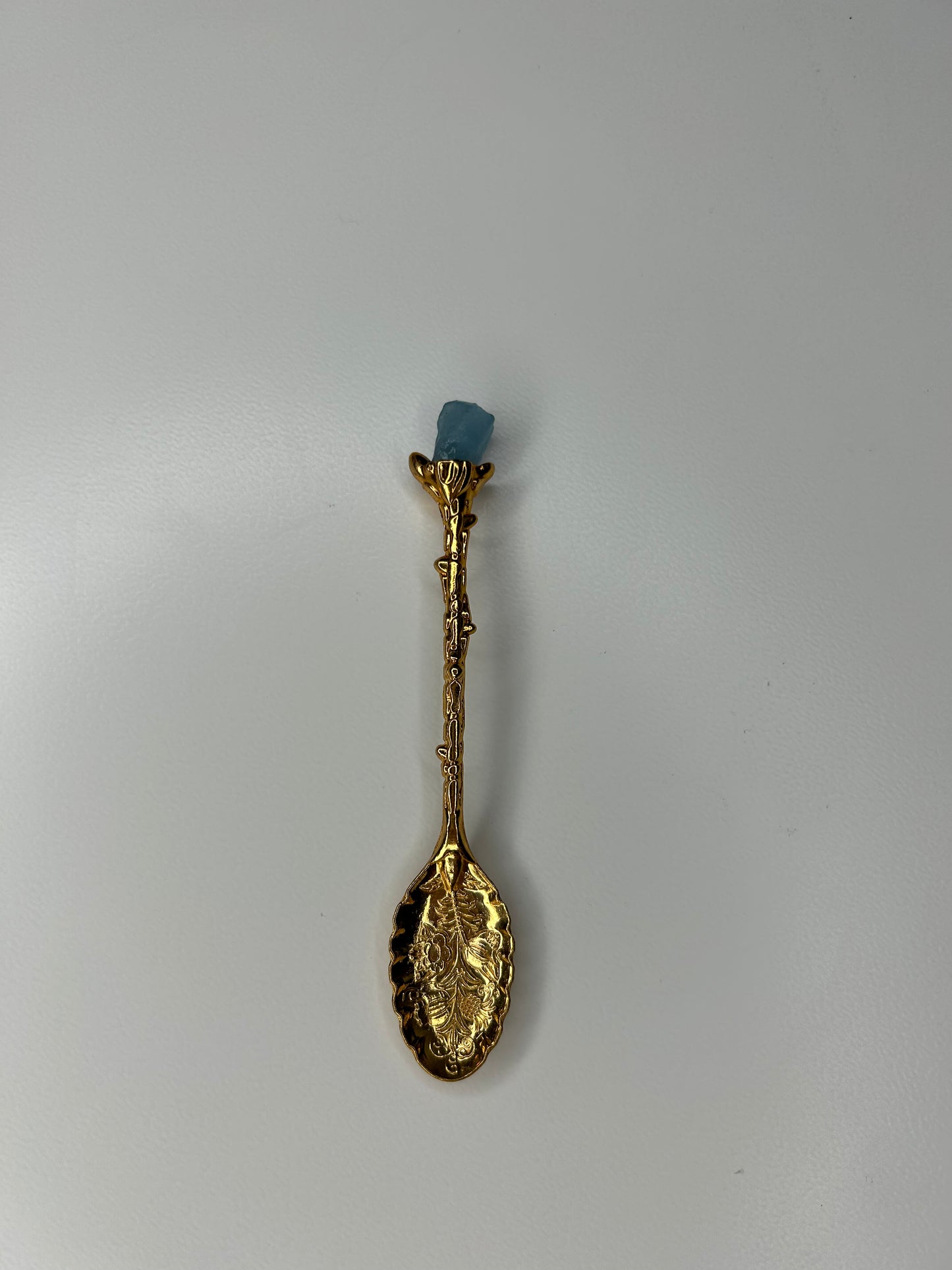 Vintage Fairy Aquamarine Crystal teaspoon