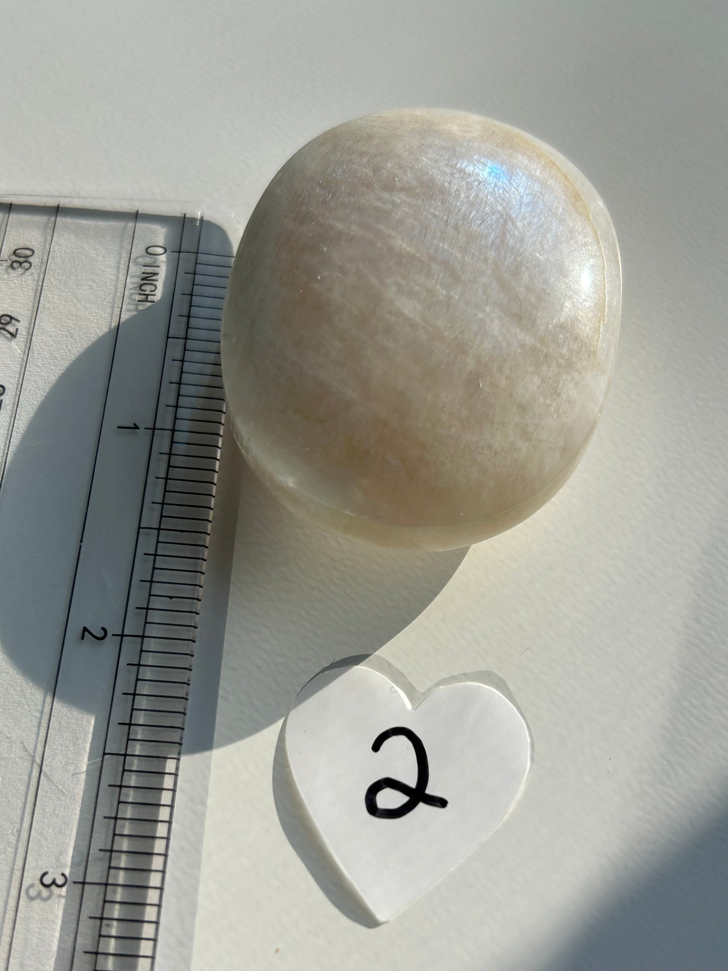 Super Flashy Smooth Polished Moonstone Palm Stone