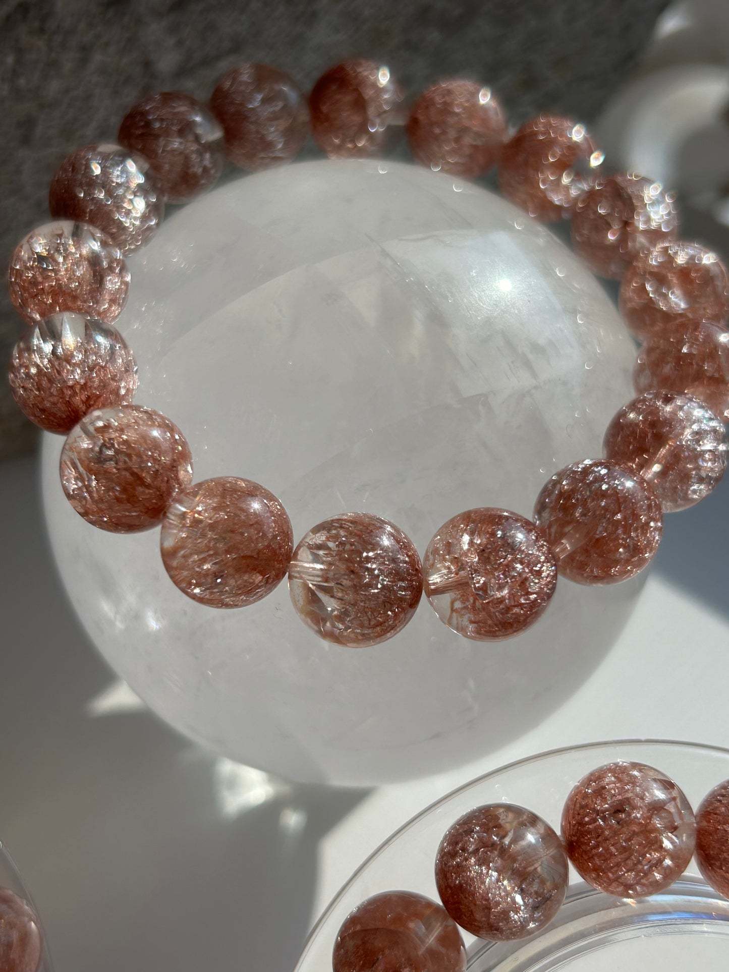 Copper Firework Quartz Beaded Bracelet