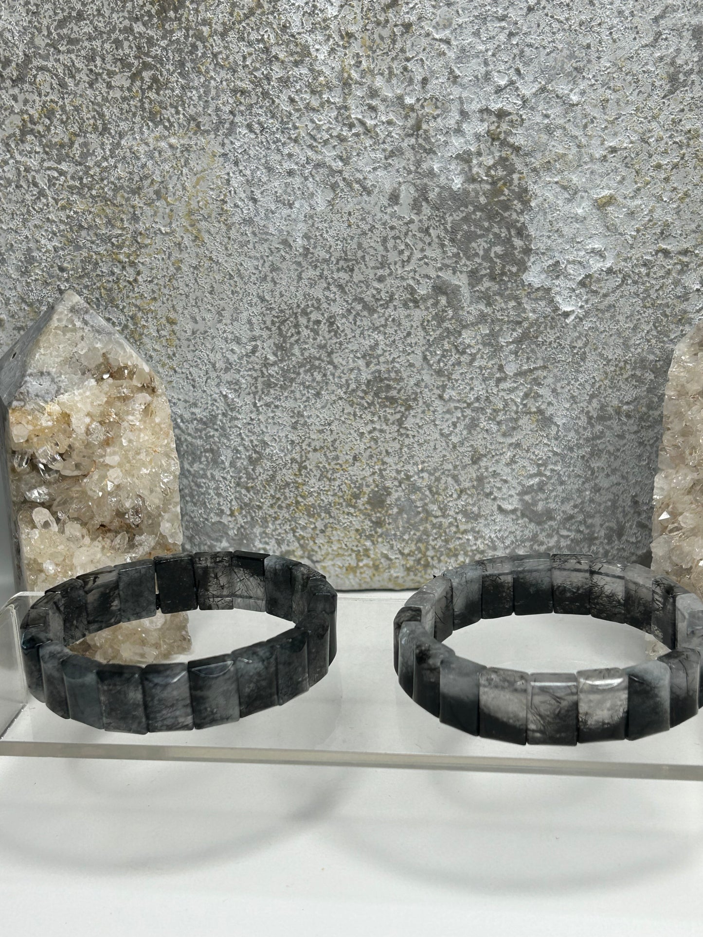 Tourmalinated Rutile in Quartz bangle