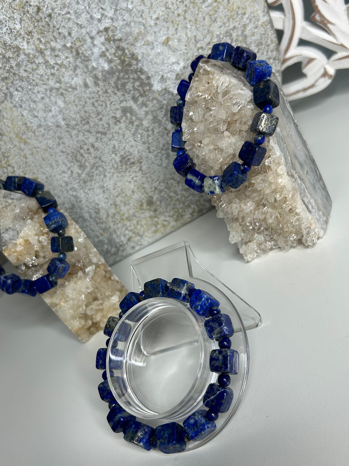 Lapis Lazuli cube bracelet