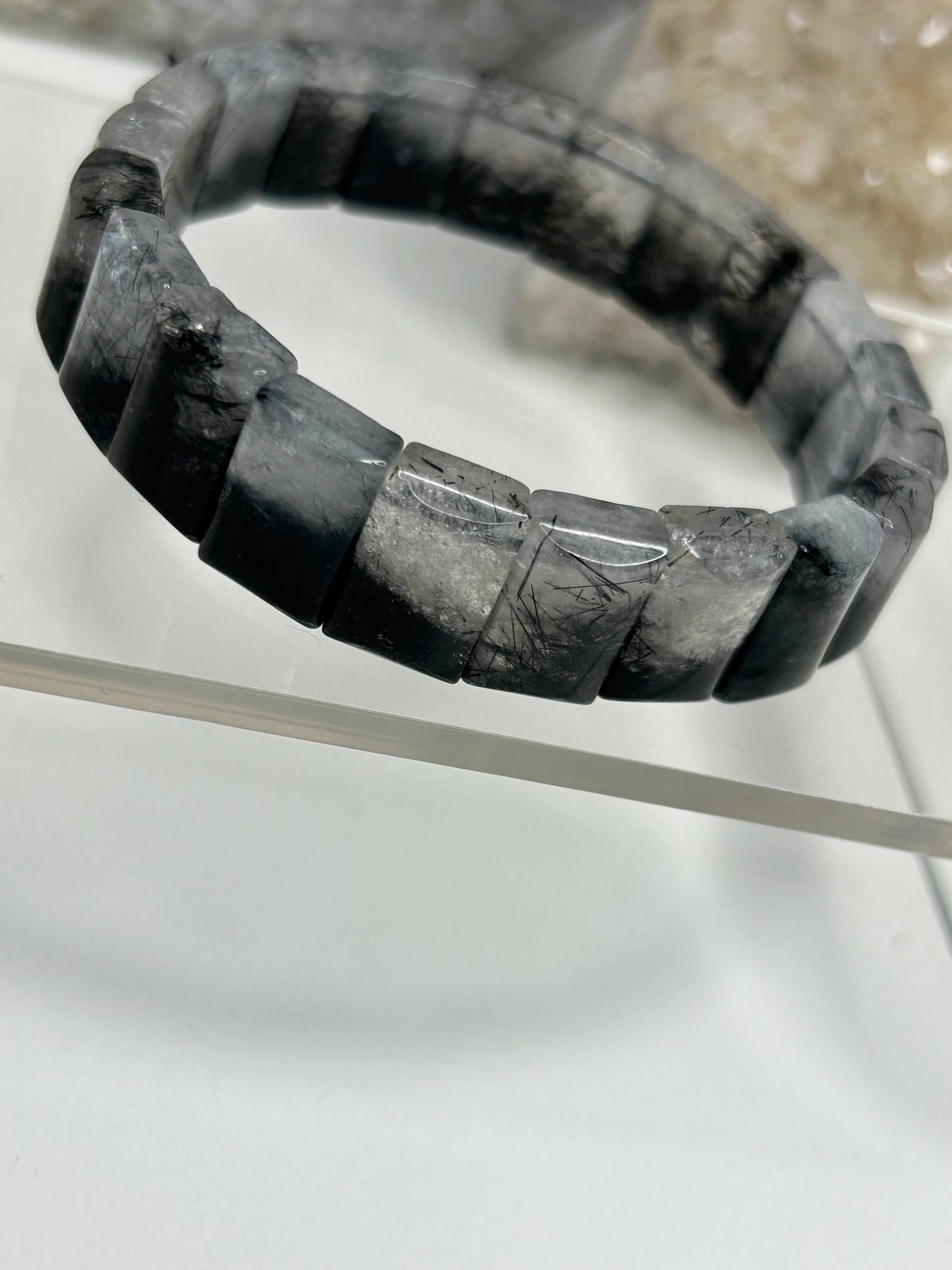 Tourmalinated Rutile in Quartz bangle