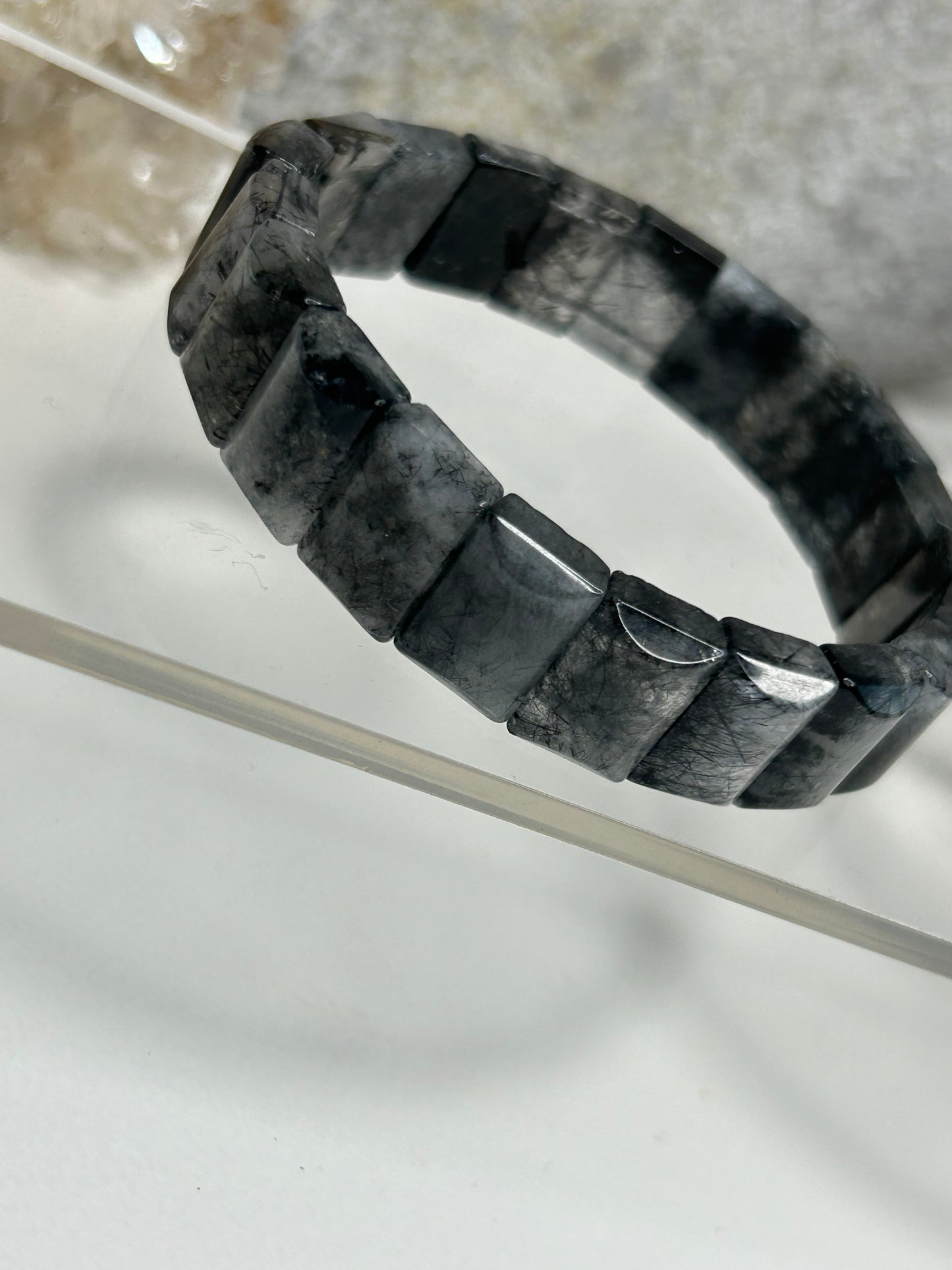 Tourmalinated Rutile in Quartz bangle