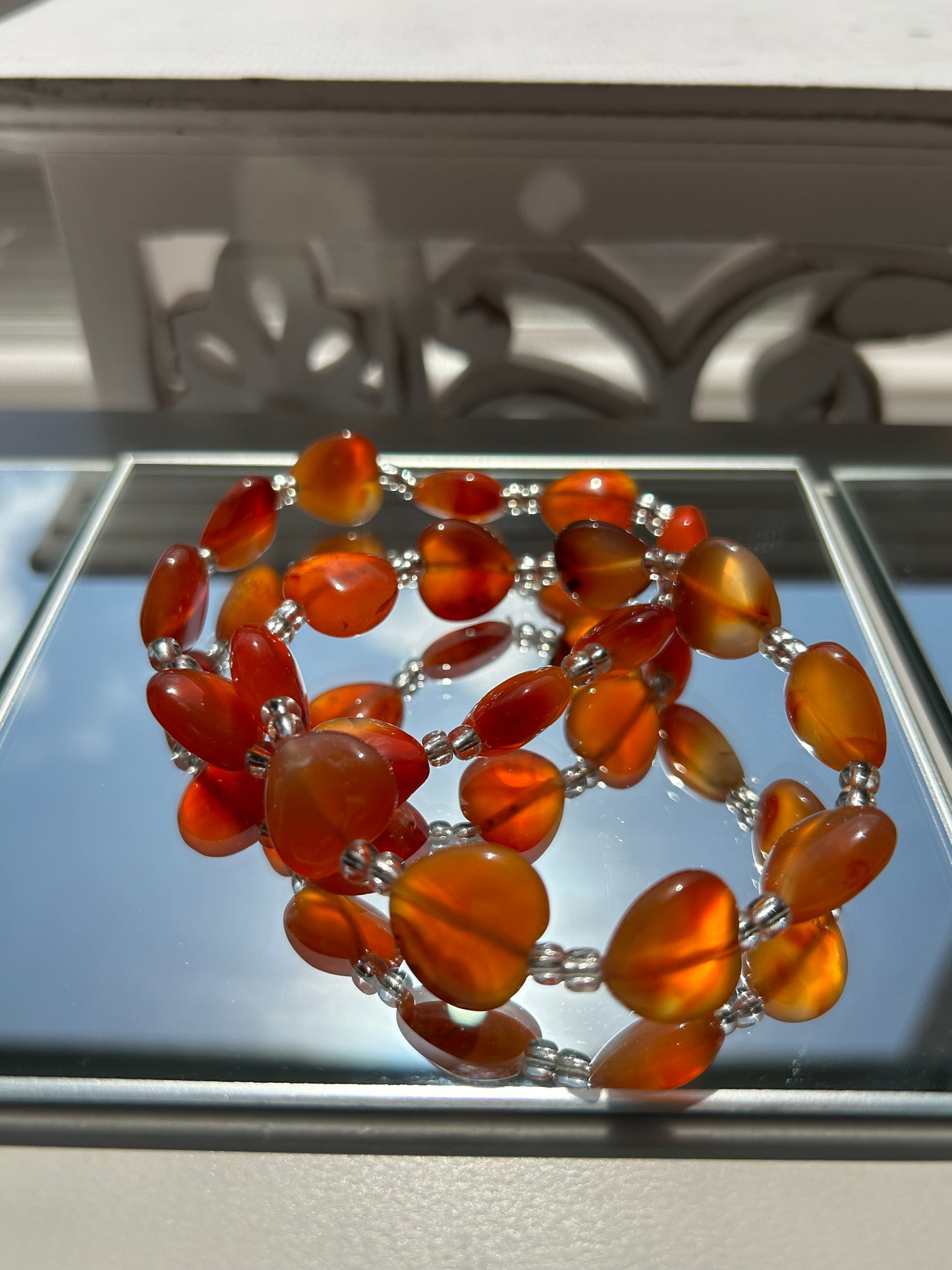 Carnelian Heart Bracelet