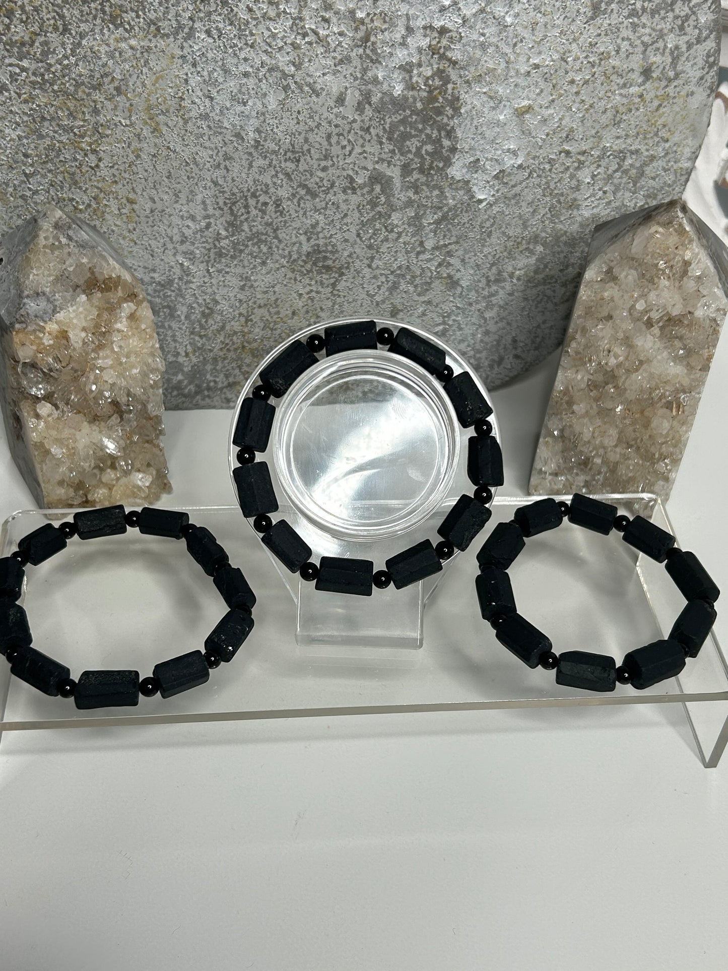 Raw Black Tourmaline bracelet