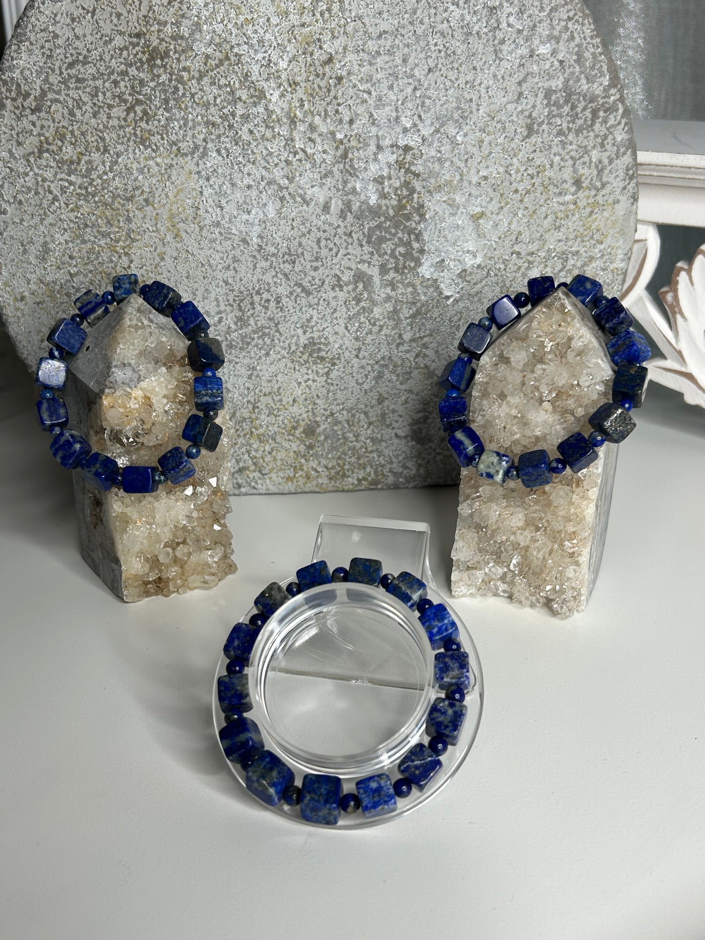 Lapis Lazuli cube bracelet