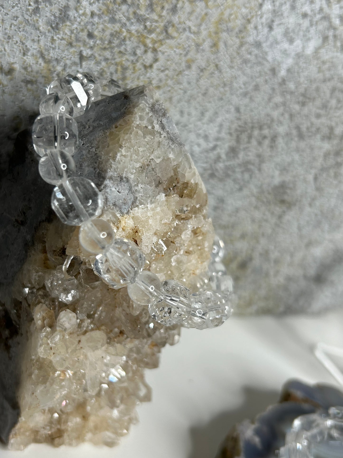 Clear Quartz cube bracelet