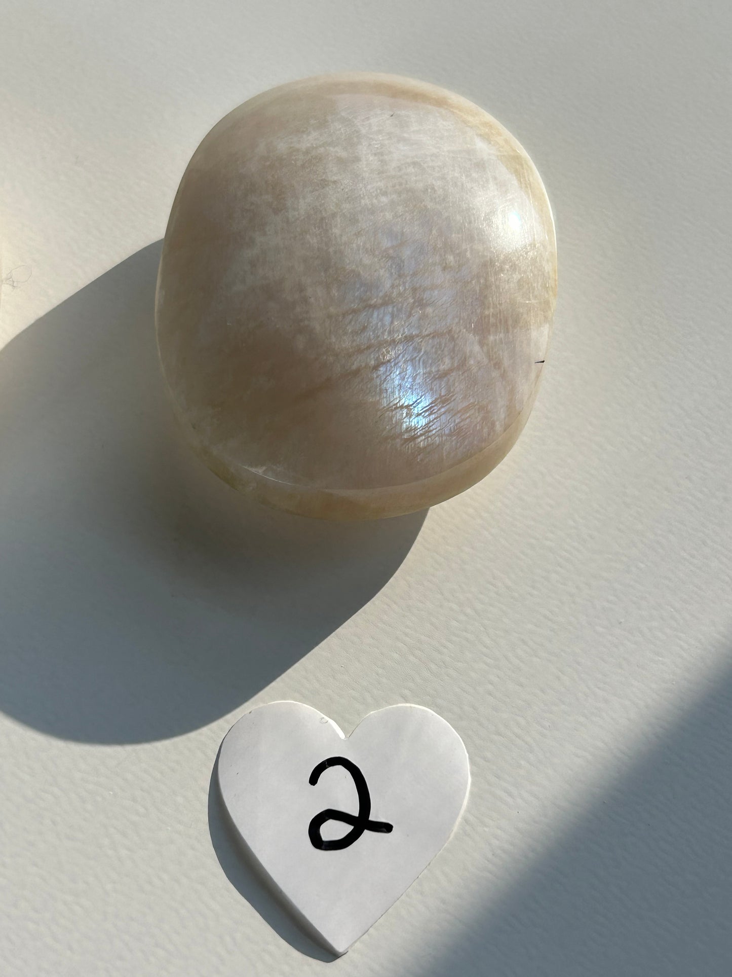 Super Flashy Smooth Polished Moonstone Palm Stone